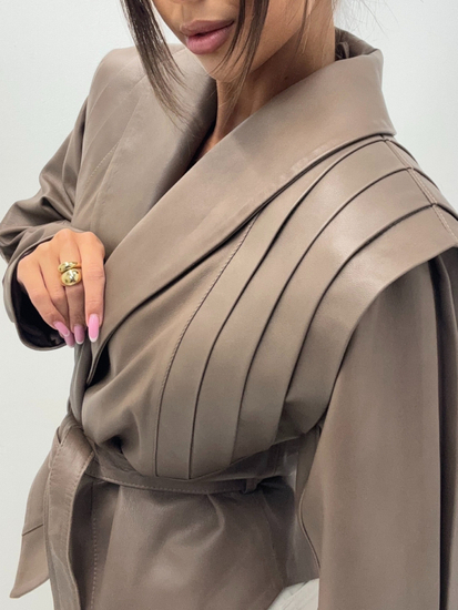 Leather jacket - Chocolate