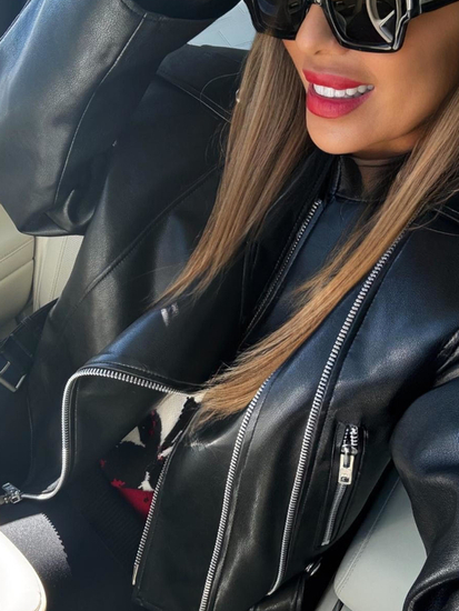 Eco leather jacket - Black