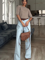 Sweter z grubszej dzianiny  - Cappucino