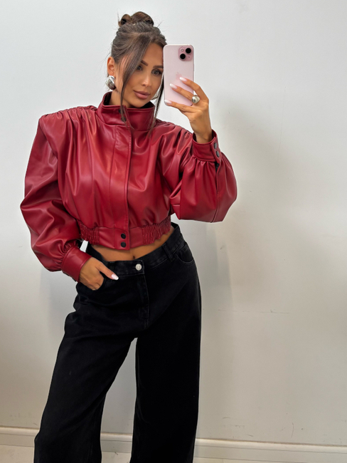 Eco leather jacket - Red