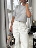 Sweter z grubszej dzianiny  - Szary