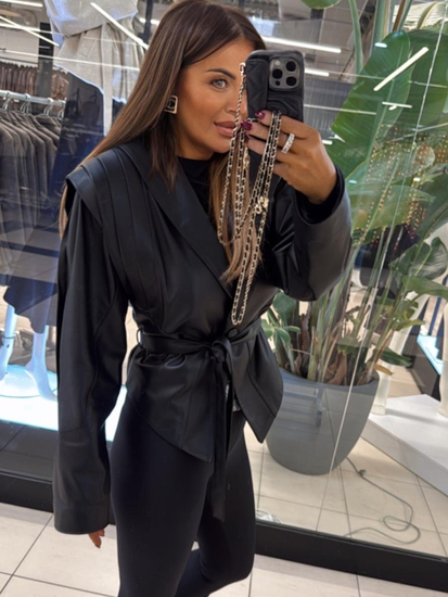 Leather jacket - Chocolate