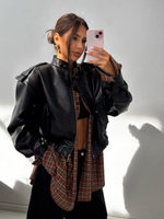 Eco leather jacket - Black