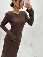 Cotton dress - Chocolate