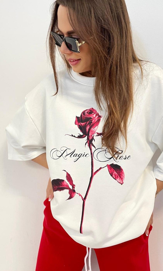 T-shirt damski – Róża
