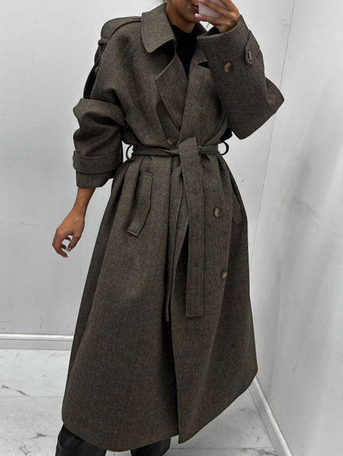 Wool coat - Cognac