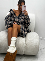 Koszula w kratę  - Granat