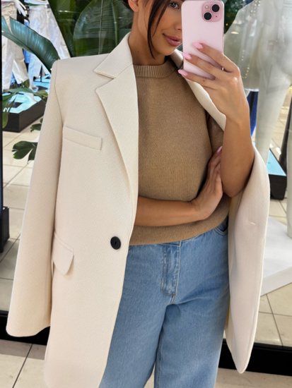 Women's Holly herringbone jacket - Mokka