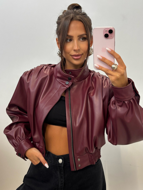 Eco leather jacket - Maroon
