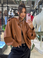 Eco leather jacket - Carmel
