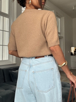 Sweter z grubszej dzianiny  - Camel