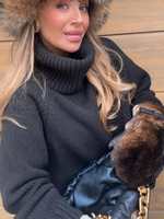 Long Sweater with decorative weave - soft ecru