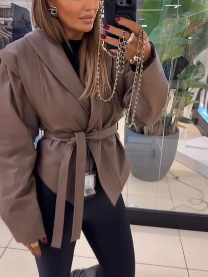 Leather jacket - Chocolate