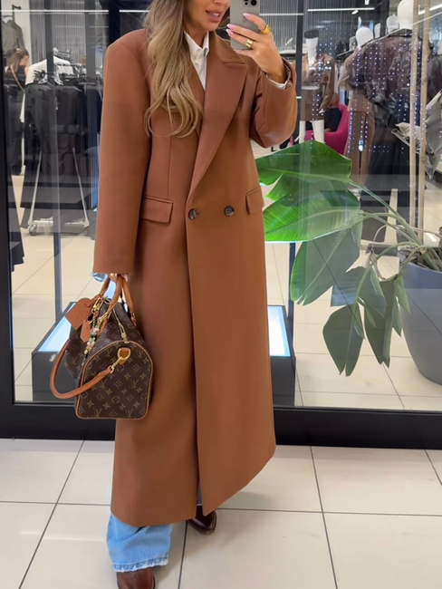 Wool coat - Cognac