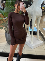 Cotton dress - Chocolate