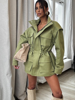 Kurtka-Kamizelka jeansowa 2w1  - Olive