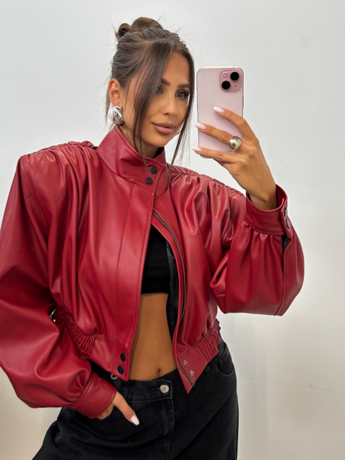 Eco leather jacket - Red