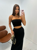 Strapless bandeau top - Black