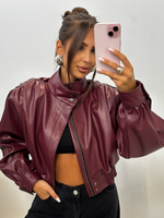 Eco leather jacket - Maroon
