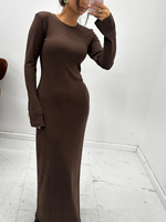 Cotton dress - Chocolate