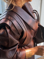 Leather jacket - Chocolate