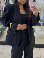 Linen suit set - Black