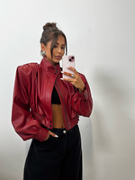 Eco leather jacket - Red