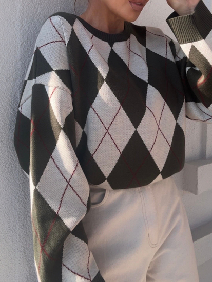 Long Sweater with decorative weave - soft ecru