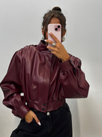 Eco leather jacket - Maroon