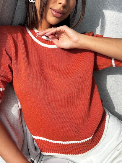 Sweter Bianca - Ceglany