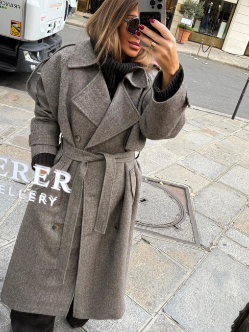 Wool coat - Cognac