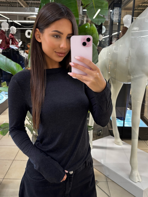 Blouse with open shoulders - Chocolate