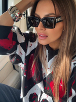 Long Sweater with decorative weave - soft ecru