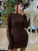 Cotton dress - Chocolate