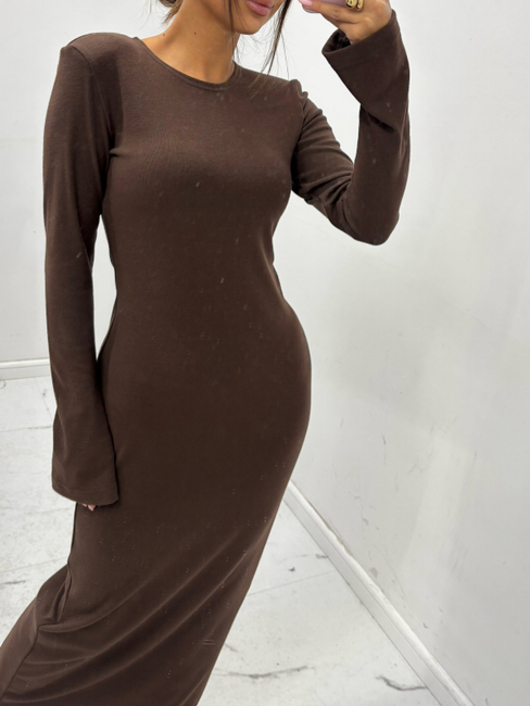 Cotton dress - Chocolate