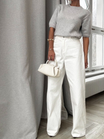 Jeansy oversize Banany - Off White