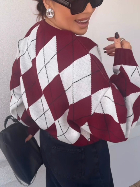 Long Sweater with decorative weave - soft ecru