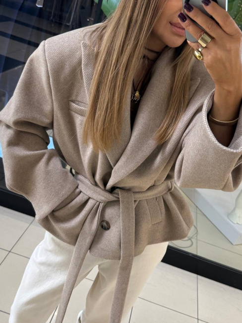 Krótki płaszcz - Latte