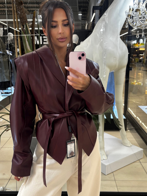 Leather jacket - Maroon