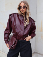 Eco leather jacket - Maroon