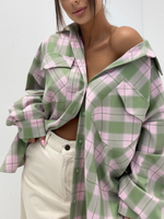 Koszula w kratę  - Zielony