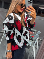 Long Sweater with decorative weave - soft ecru