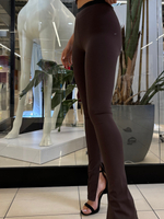 Leggings with slit - Chocolate