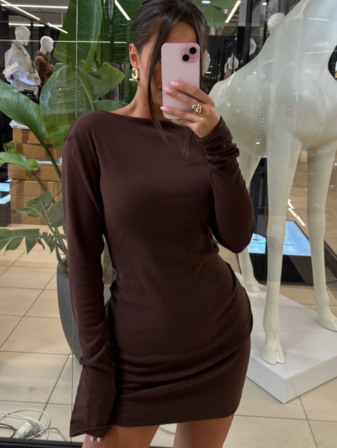 Cotton dress - Chocolate