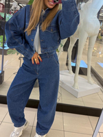 Jeansy mom fit - Granat