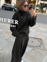 Long Sweater with decorative weave - soft ecru