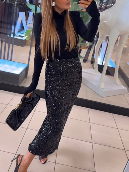 Cotton dress - Black