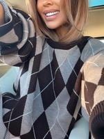 Long Sweater with decorative weave - soft ecru