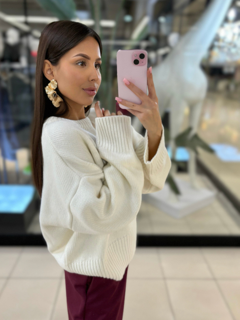 Merino wool sweater - Cream