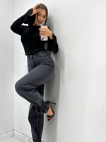 Long sleeve striped blouse - Grey